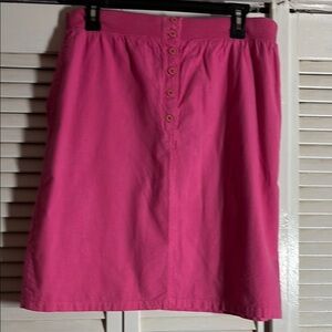 Pink Button-Front Women's Skirt